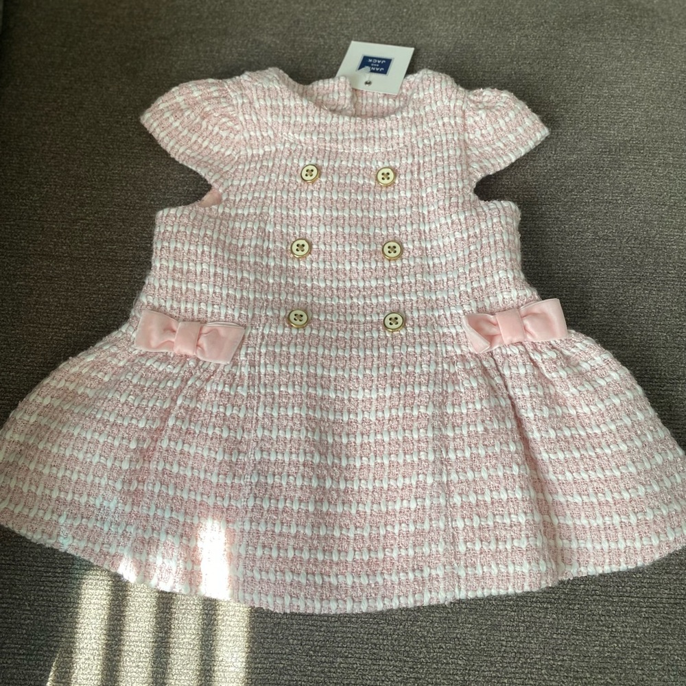 Janie and Jack 3-6 month pink knit dress